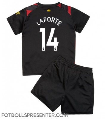 Manchester City Aymeric Laporte #14 Bortatröja Barn 2022-23 Kortärmad (+ korta byxor)